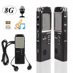 Grabadora De Voz Digital USB 8GB MP3 Recargable