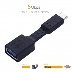 Cable OTG USB 3.1 Tipo C a USB 3.0 Hembra para Cell, Tablet, Macbook